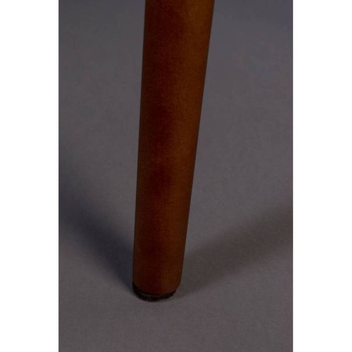 Silla Terciopelo Naranja Madera Haya, 85'5 Cm