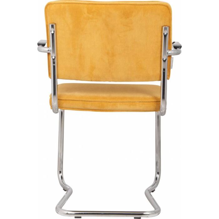 Silla Con Brazos Moderna Ridge Kink Amarillo/Cromado