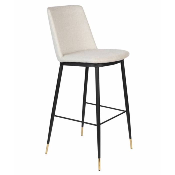 Taburete Bar Lionel Tejido Acero Latón, 51'5 Cm