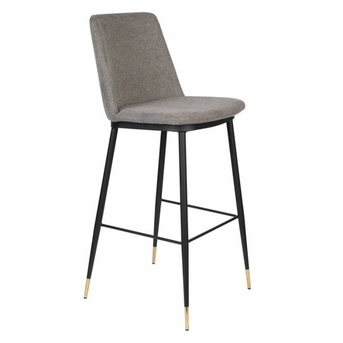 Taburete Bar Lionel Tejido Acero Latón, 51'5 Cm