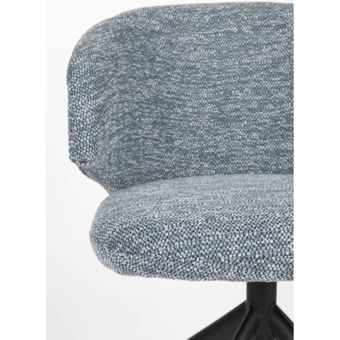 Silla Giratoria Azul Jaspeado Hierro, 54'5 Cm