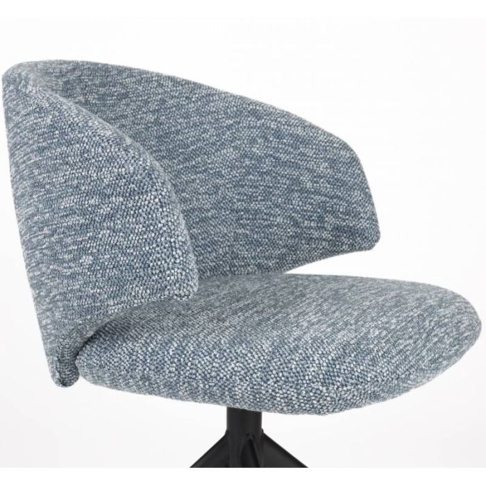 Silla Giratoria Azul Jaspeado Hierro, 54'5 Cm