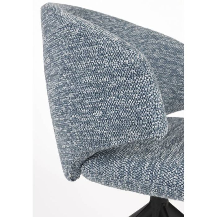 Silla Giratoria Azul Jaspeado Hierro, 54'5 Cm