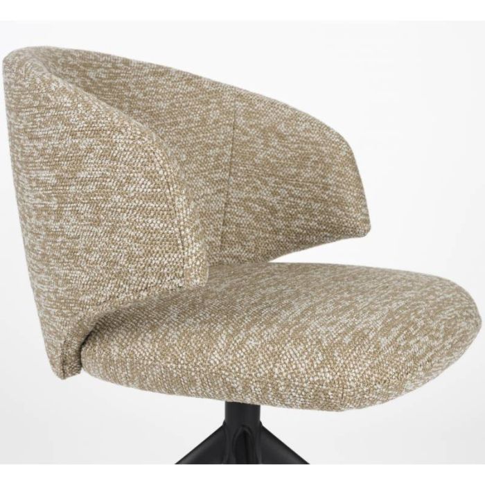 Silla Giratoria Marrón Jaspeado Hierro, 54'5 Cm