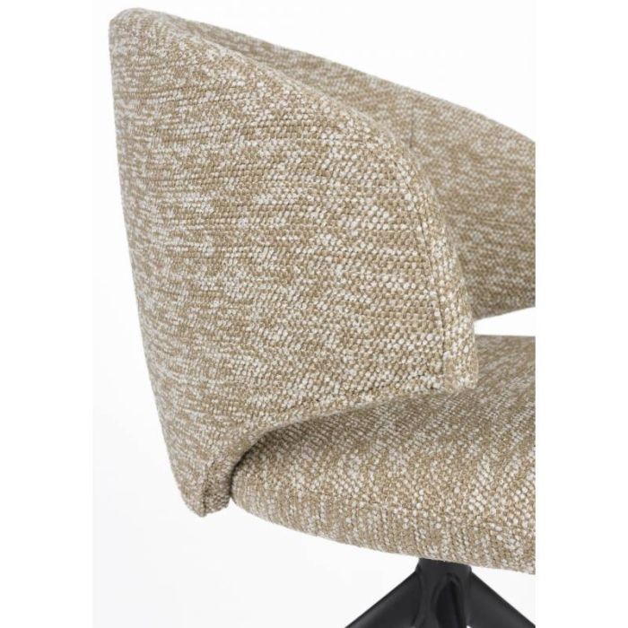 Silla Giratoria Marrón Jaspeado Hierro, 54'5 Cm