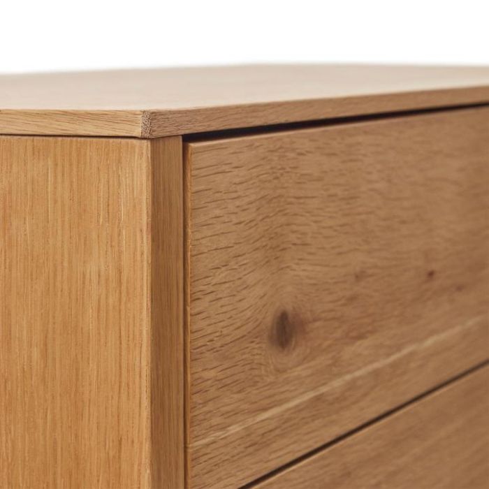 Aparador Alto 2 Puertas Chapa Roble Natural, 100 Cm