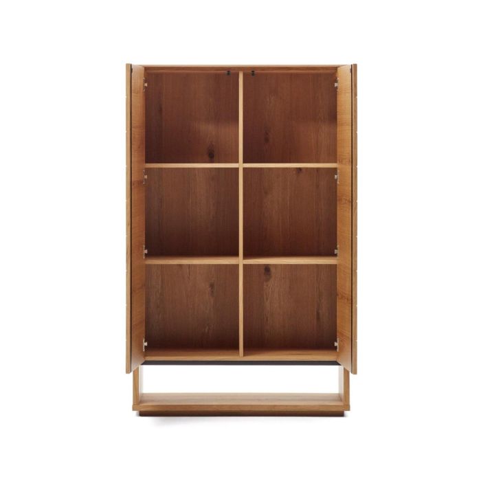 Aparador Alto 2 Puertas Chapa Roble Natural, 100 Cm