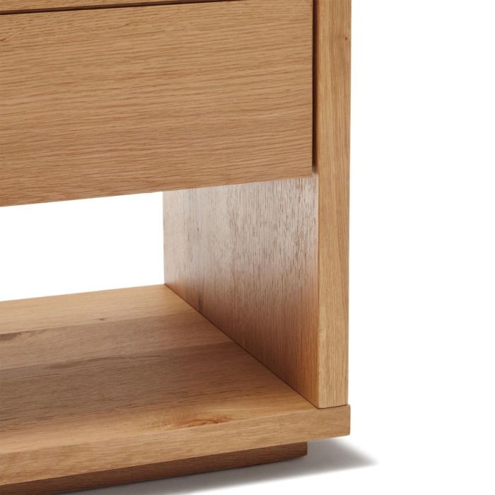 Aparador Alto 2 Puertas Chapa Roble Natural, 100 Cm