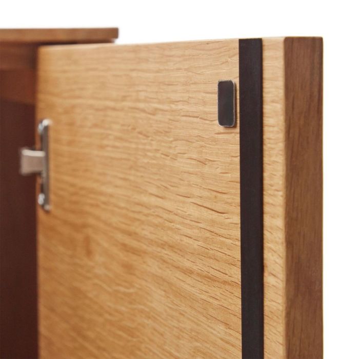 Aparador Alto 2 Puertas Chapa Roble Natural, 100 Cm