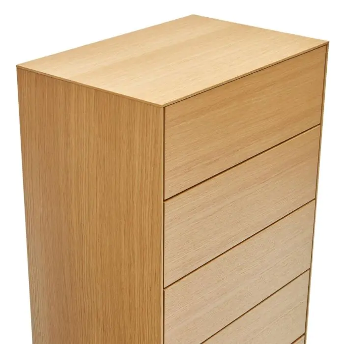 Sinfonier 5 Cajones Chapa Roble Acero, 60 Cm