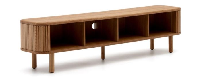 Mueble TV 2 Puertas Chapa Fresno Natural, 200 Cm