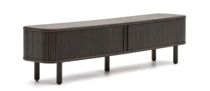 Mueble TV Mailen 2 Puertas Negro, 200 Cm
