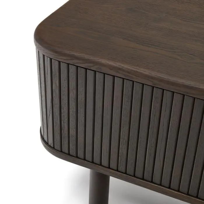 Mueble TV 2 Puertas Chapa Fresno Negro, 200 Cm