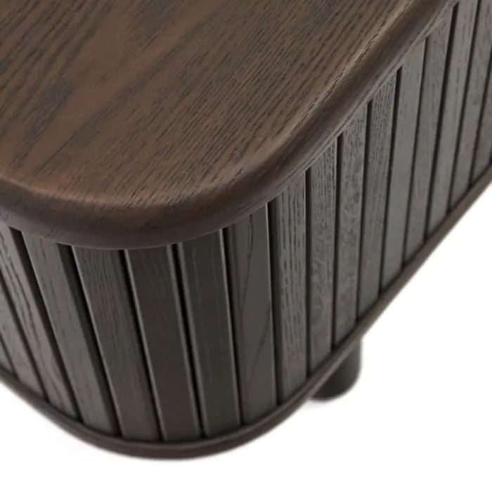 Mueble TV 2 Puertas Chapa Fresno Negro, 200 Cm