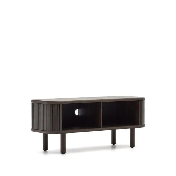 Mueble TV Puertas Chapa Fresno Acabado Oscuro, 120 Cm