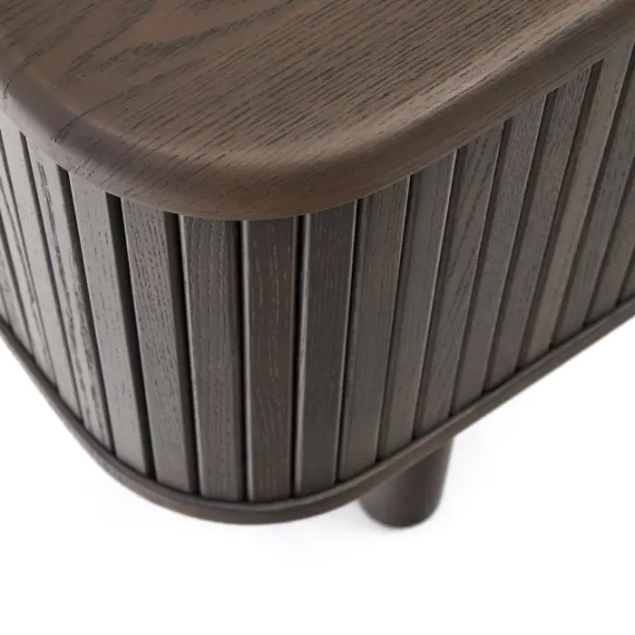 Mueble TV Puertas Chapa Fresno Acabado Oscuro, 120 Cm