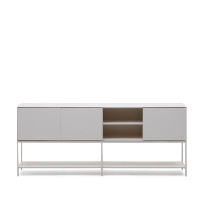 Aparador Vedrana 3 Puertas Madera Lacada Acero, 195 Cm