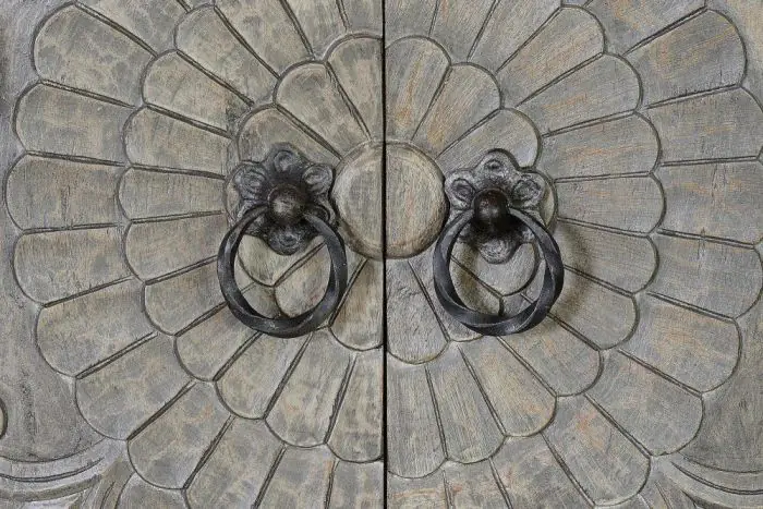 Armario Madera Mango Metal Gris/Negro, 180 Cm