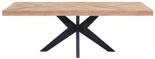 Mesa Comedor Teca Reciclada Hierro, 220 Cm