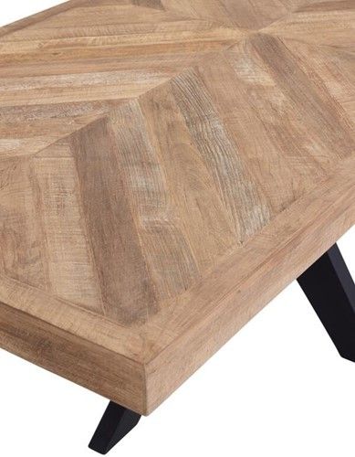 Mesa Comedor Teca Reciclada Hierro, 220 Cm