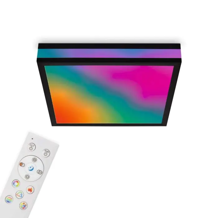 Panel Led Magic Cuadrado Metal Negro, 29,5 Cm
