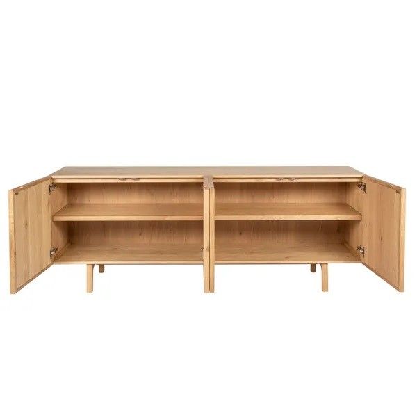 Aparador 4 Puertas Madera Roble Natural, 200 Cm