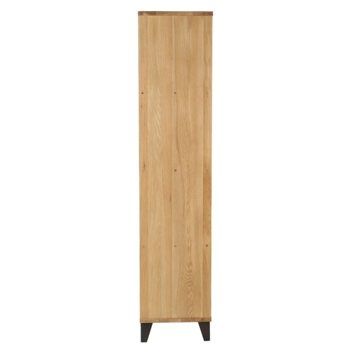 Librería Madera Roble Maciza Hierro, 125 Cm