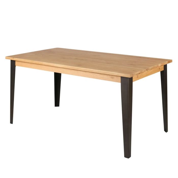 Mesa Comedor Rectangular Roble Metal, 160 Cm