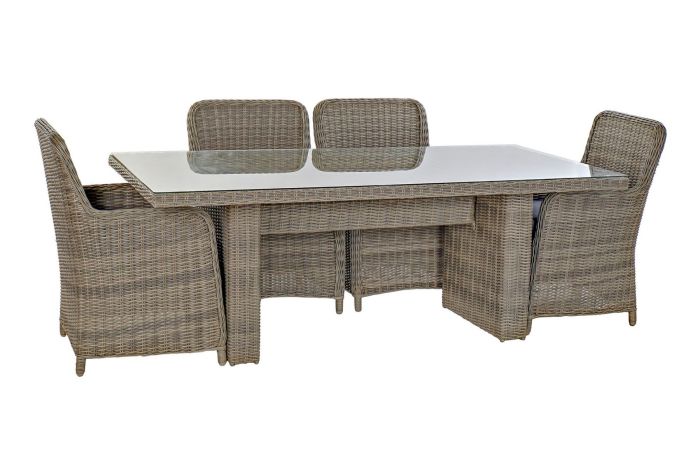 Set Mesa Comedor Sillones Étnico-Tropical