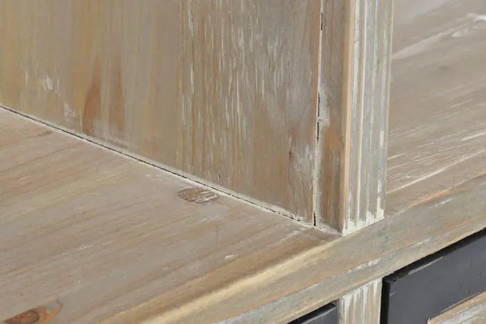Mueble TV Madera Abeto Metal Natural/Negro, 148 Cm
