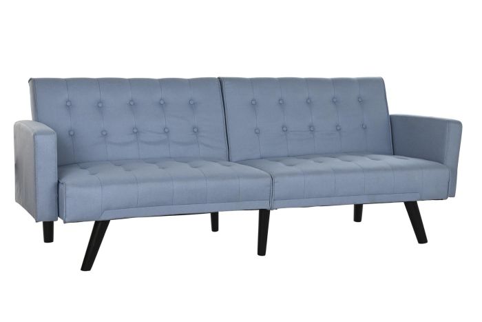 Sofá Cama 2 Plazas Tejido Poliéster Madera