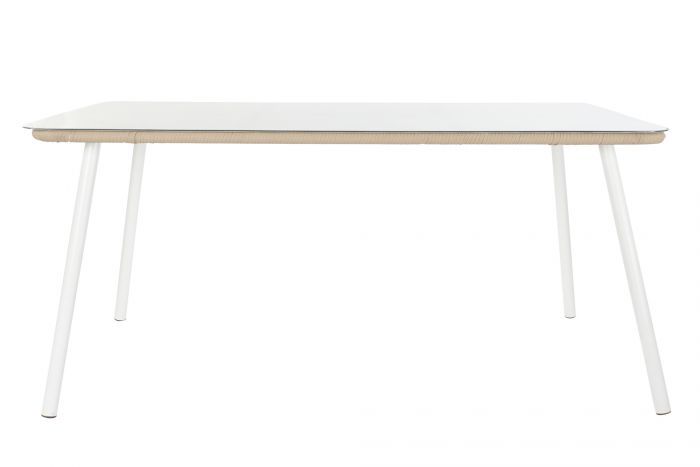 Set Mesas Sillones Aluminio Poliéster Beige, 163 Cm