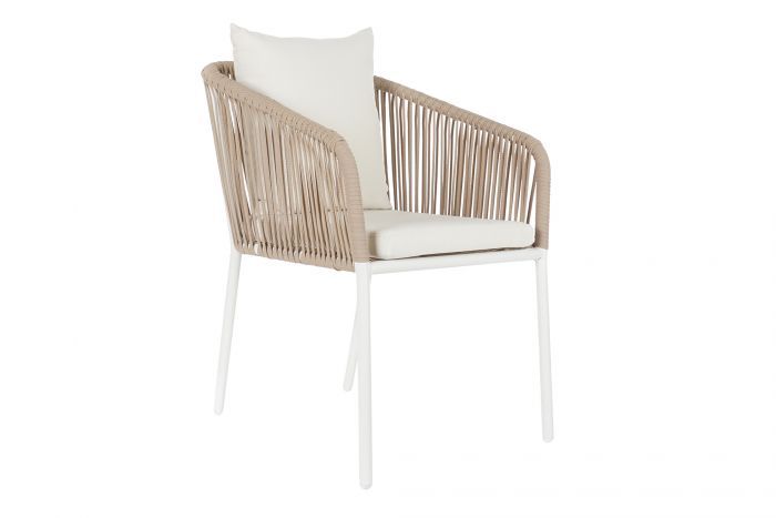 Set Mesas Sillones Aluminio Poliéster Beige, 163 Cm