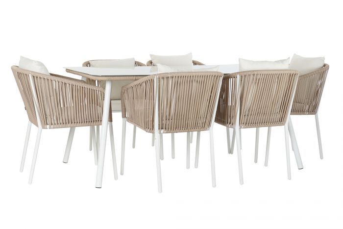 Set Mesas Sillones Aluminio Poliéster 