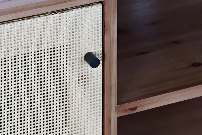 Mueble TV Madera Ratán Natural, 140 Cm