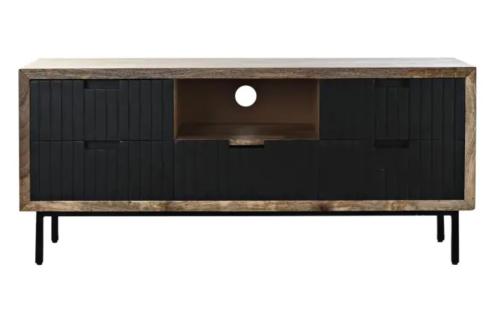 Mueble TV industrial Madera Metal 5 Cajones,125 Cm