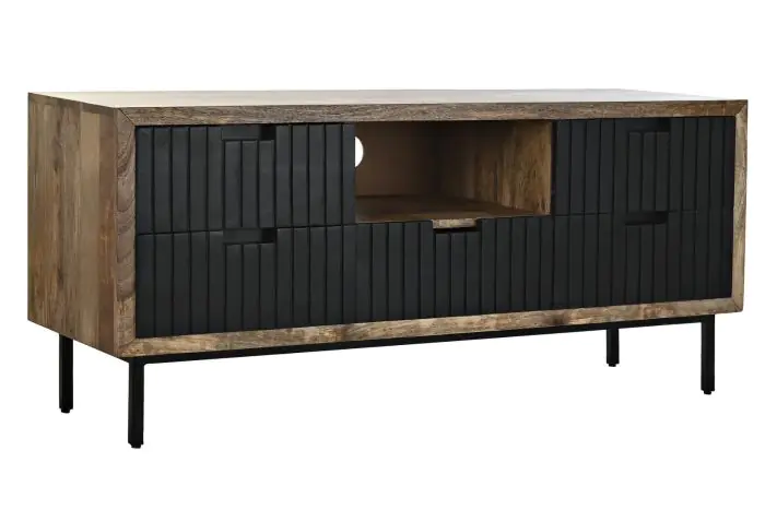 Mueble TV industrial Madera Metal 5 Cajones,125 Cm