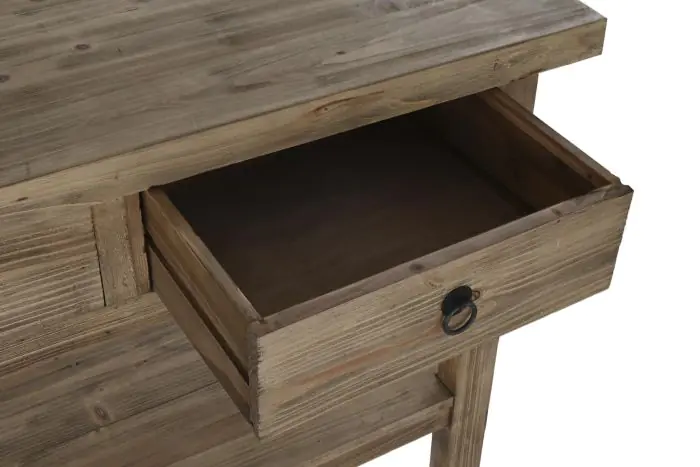 Consola Madera Natural 3 Cajones, 170 Cm