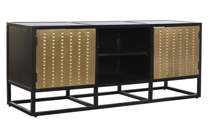 Mueble TV Diseño Punteado Dorado
