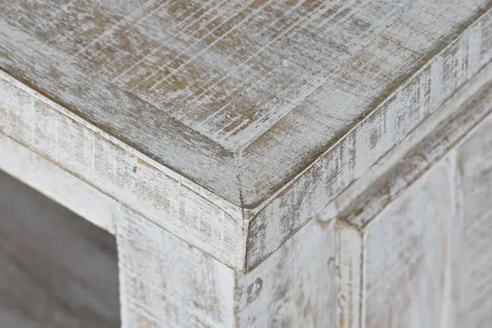 Mueble TV Madera Mango Blanco Decapé, 158 Cm 