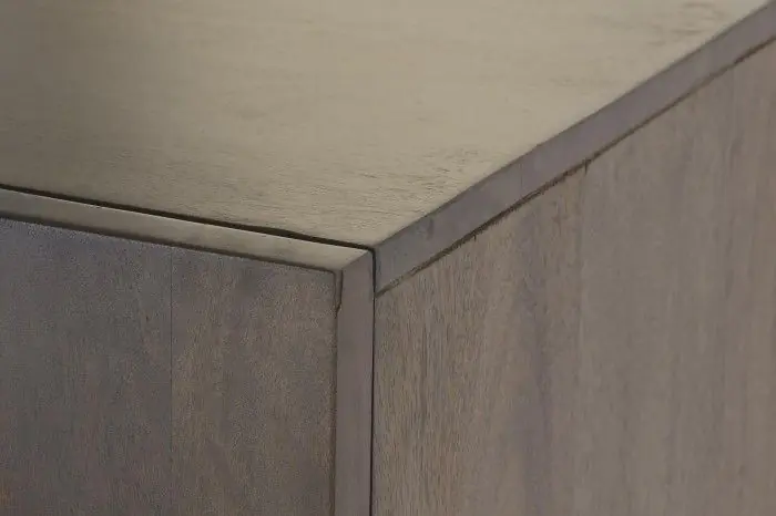 Aparador Madera Mango Alas Metal Dorado, 100 Cm