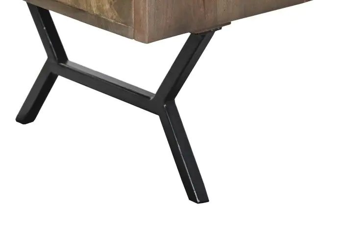 Aparador Madera Mango Alas Metal Dorado, 100 Cm