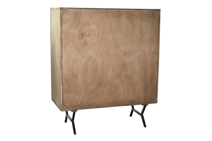Aparador Madera Mango Alas Metal Dorado, 100 Cm