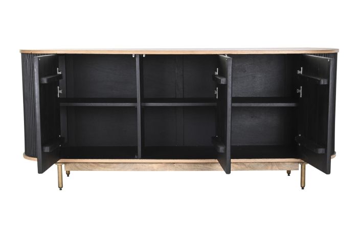 Aparador Madera Mango Roble Negro, 177 Cm