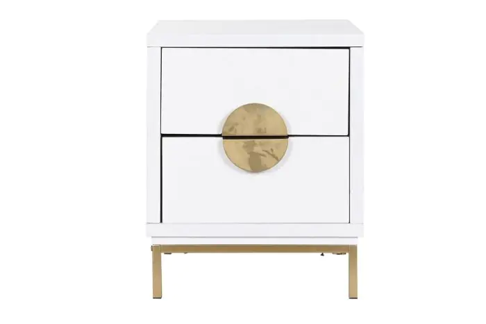 Mesita De Noche Blanco Oriental, 50 Cm