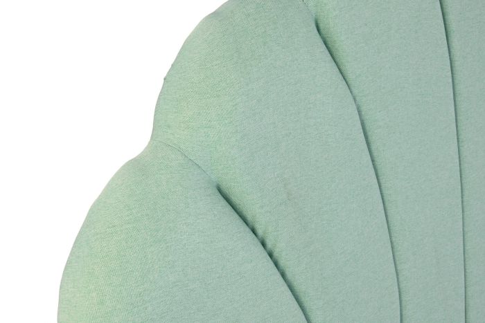 Cabezal Cama Curvo Terciopelo Verde Jade 168 Cm