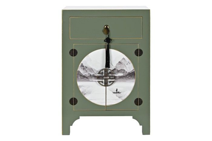 Mesita de Noche Estilo Oriental, 45 Cm