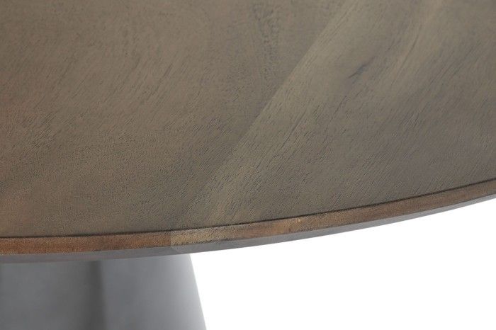 Mesa Comedor Madera Mango Acero Plateado, 120 Cm