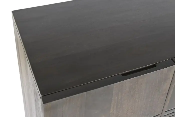 Armario Madera Mango Marrón Metal, 70 Cm