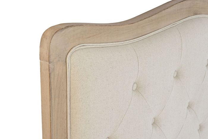 Cabecero de Cama Capitoné Estilo Vintage-Clásico Beige Poliéster, 180 Cm